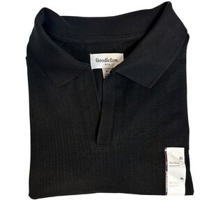 Goodfellow & Co Short Sleeve Collared Shirt Cotton/Polyester Blend Ebony Mens XL